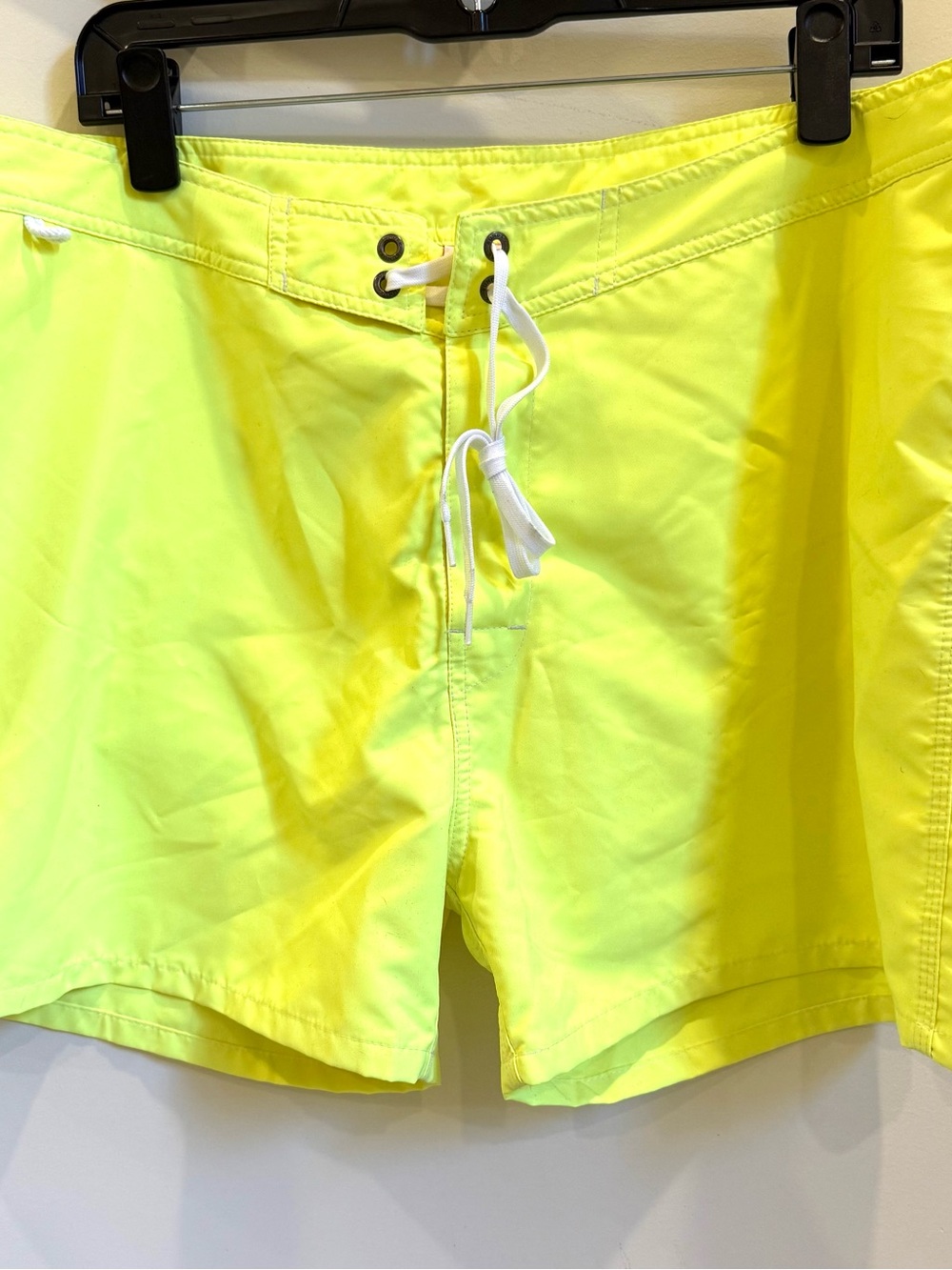 Sundek NWOT Neon Yellow Swim Trunks with triple stripe accent - Picture 2 of 4